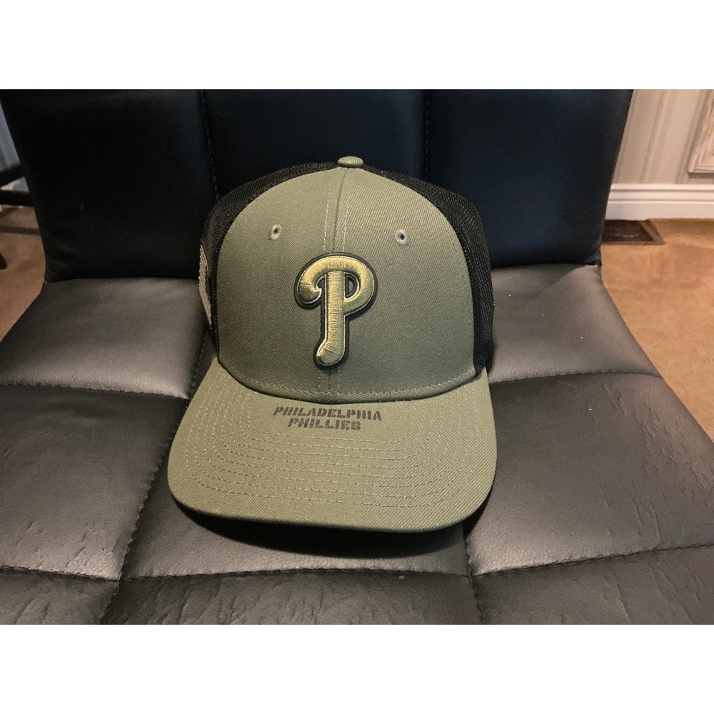 New Era 39THIRTY Philadelphia Phillies Armed Forces Day Hat Olive L/XL Hat